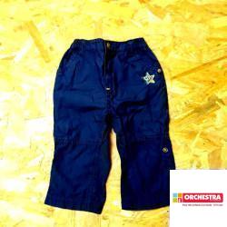 Pantalon marine étoile turquoise et jaune