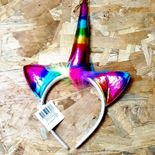 Serre tête licorne multicolores