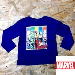 T shirt ML bleu Avengers