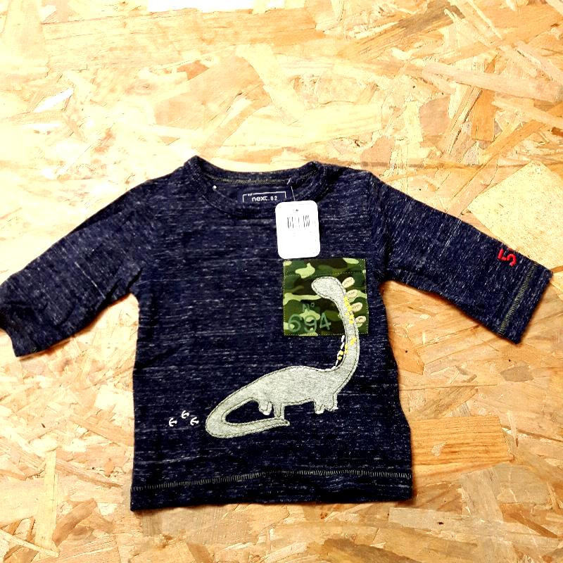 T shirt ML marine chiné dinosaure