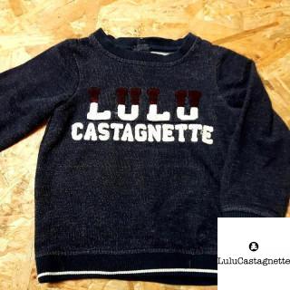 Sweat marine chiné "LULU Castagnette"
