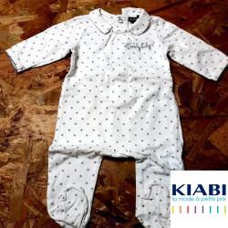Pyjama blanc étoiles grises "lovely baby"