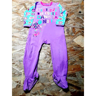 Pyjama violet et turquoise imprimé tortue "c'est moi qui brille dans la nuit"