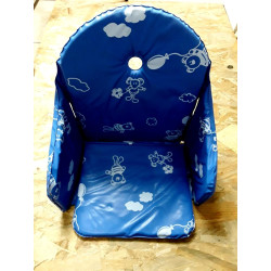 Assise de chaise haute bleu