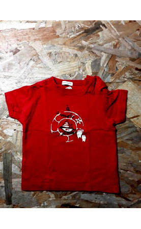 T shirt MC rouge imprimé...