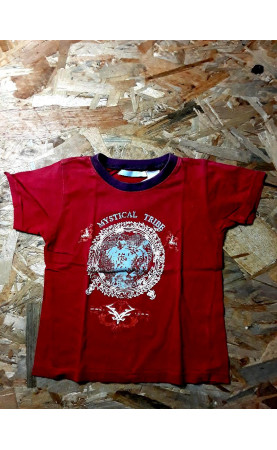 T shirt MC rouge imprimé "...