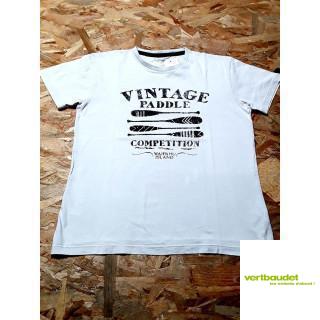 T shirt MC gris clair "Vintage paddle"