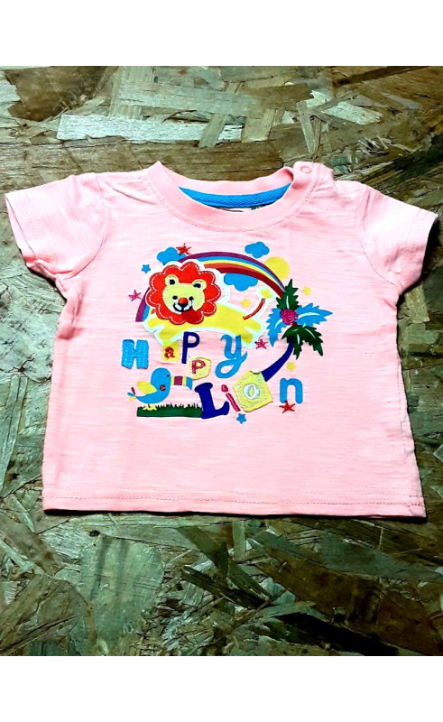 T shirt MC rose fluo "Mappy Lion"