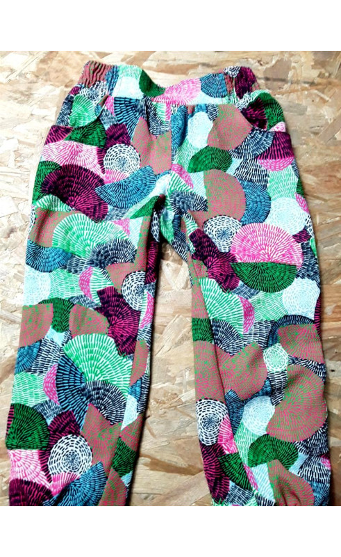Pantalon souple imprimé motif colorés