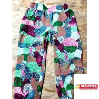 Pantalon souple imprimé motif colorés