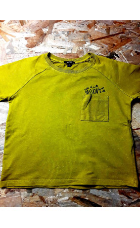 T shirt MC jaune poches "...