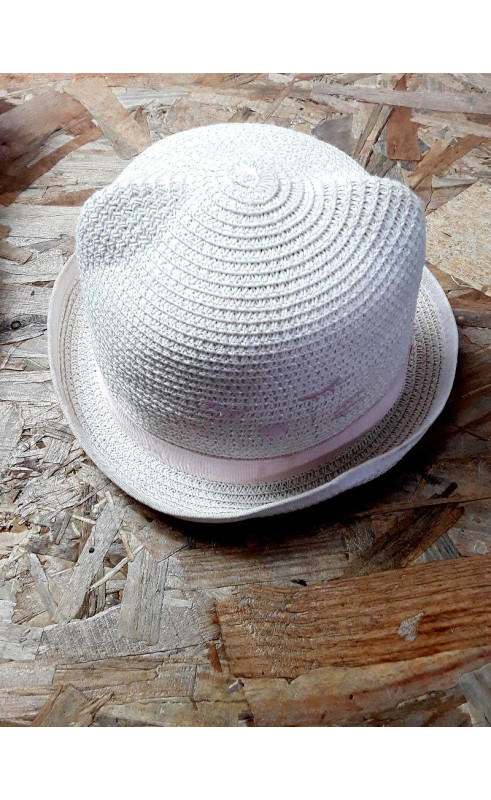 Chapeau ruban rose tête de chat rose