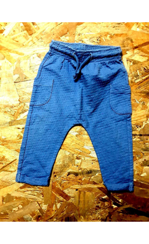 Pantalon jogging bleu avec poche