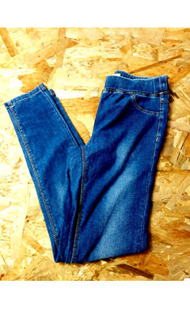 Pantalon jegging bleu délavé