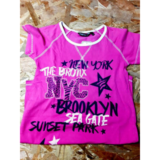 Chemise de nuit rose imprimé "new york"