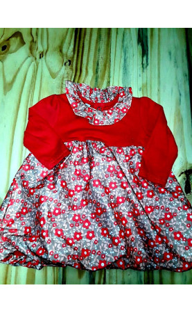 robe ML rose à fleurs