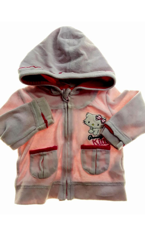 veste à capuche rose polaire Hello kitty