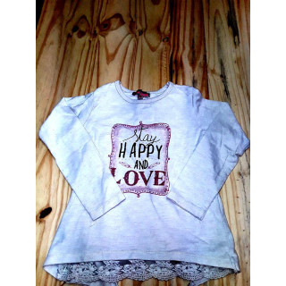 tee shirt ML "stay happy"
