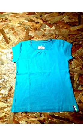 T shirt MC bleu turquoise