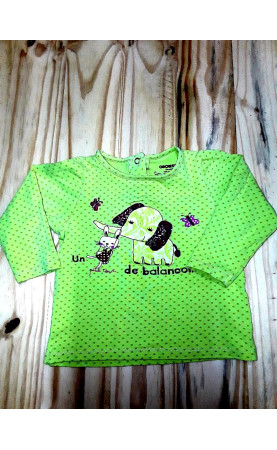 tee shirt ML vert "un petit tour"