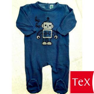 pyjama en velours bleue avec robot