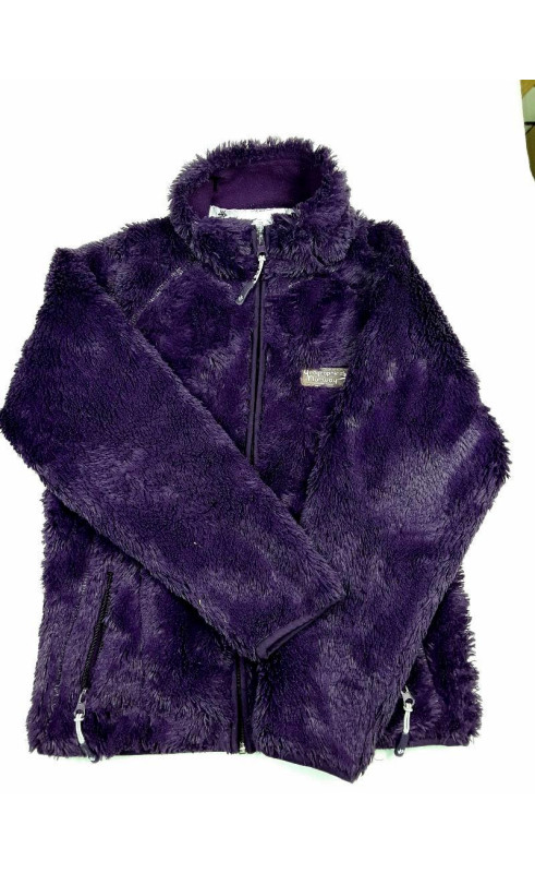 veste fourrure violette