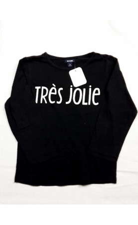 tee shirt ML noir "tres jolie"