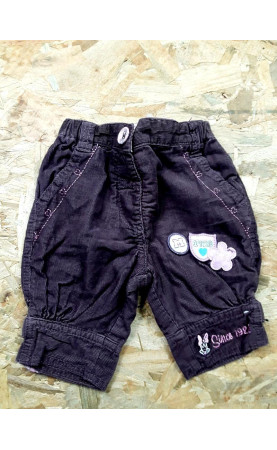 pantalon en velours violet
