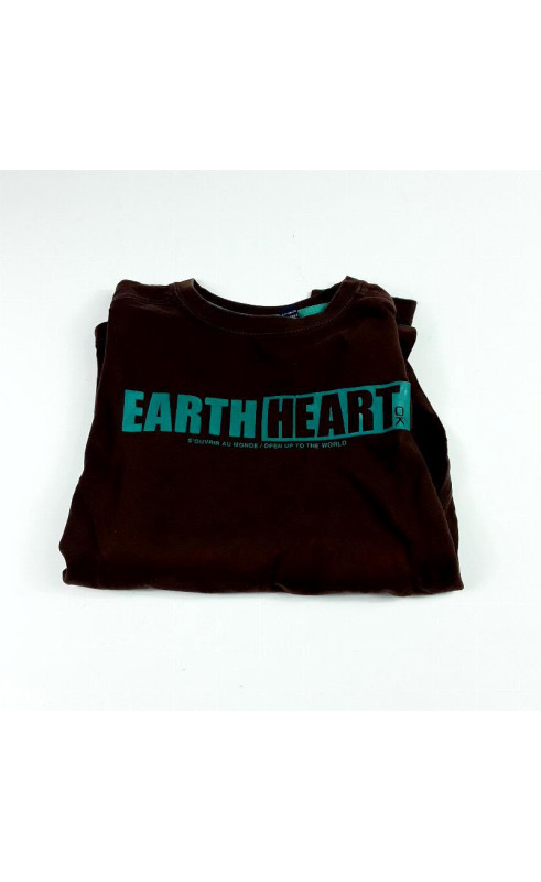T shirt ML marron "Earth Heart"