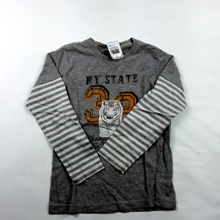 T shirt Ml gris tigre blanc "NY State 39"