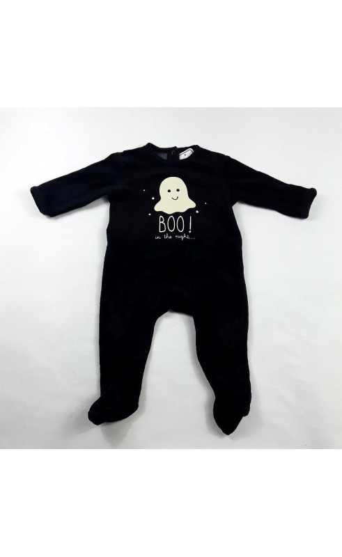 Pyjama 1 pièce ML noir fantome "Boo"