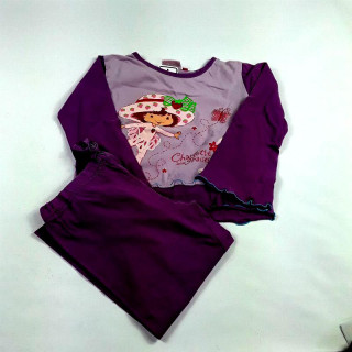 Pyjama 2 pièces violet Charlotte aux Fraises