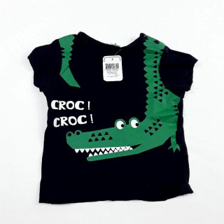 T shirt MC bleu marine Croc Croc crocodile