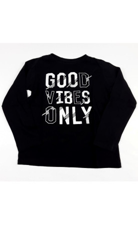 T shirt noir ML "Good Vibes"