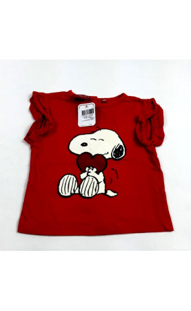 T shirt MC rouge Snoopy