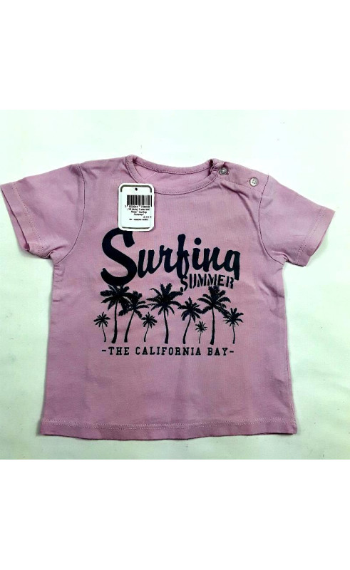 T-shirt MC rose " surfing summer"