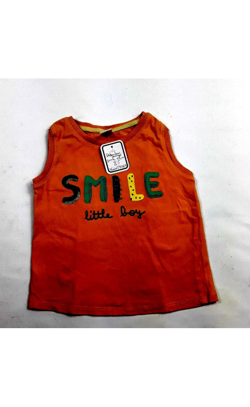Debardeur orange "smile little boy"