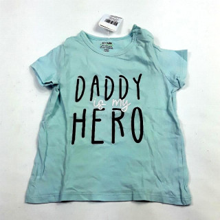 Tshirt MC bleu "daddy is my hero"