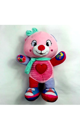 Peluche ours rose musical