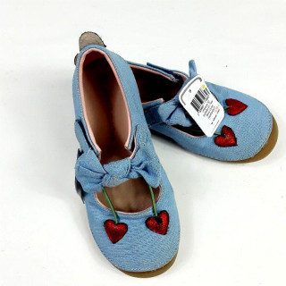 Sandales en tissu bleue cerise