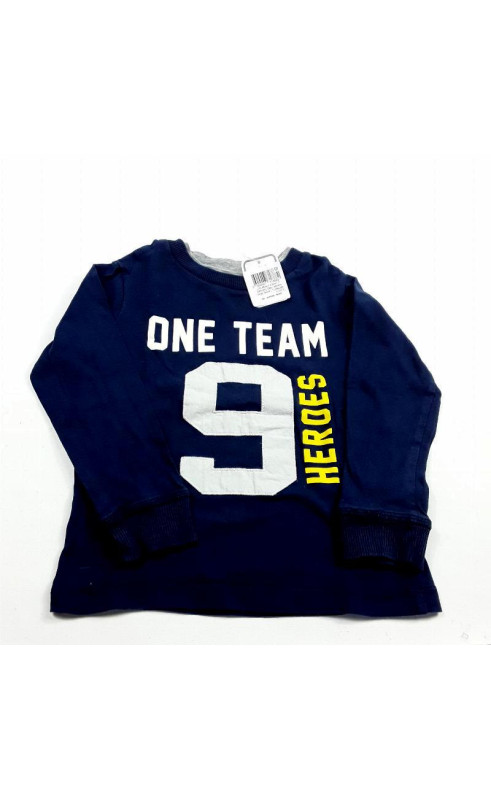 T shirt ML bleu marine "one team..."