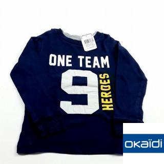 T shirt ML bleu marine "one team..."
