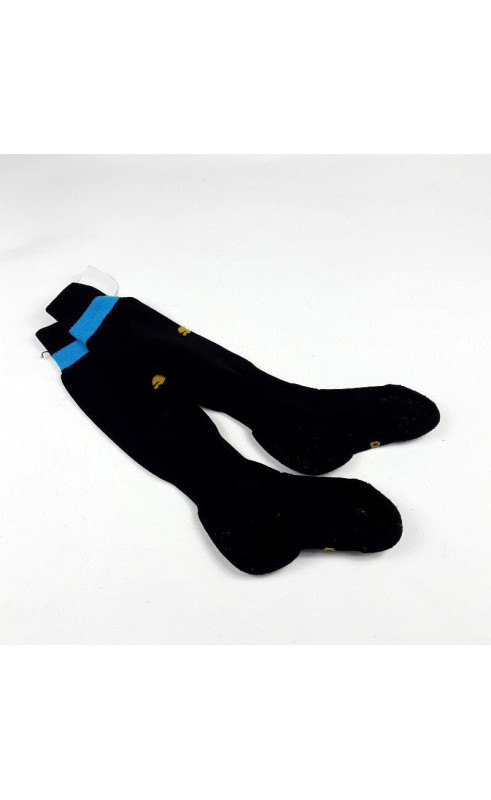 Paire de chaussettes de football noires et bleues