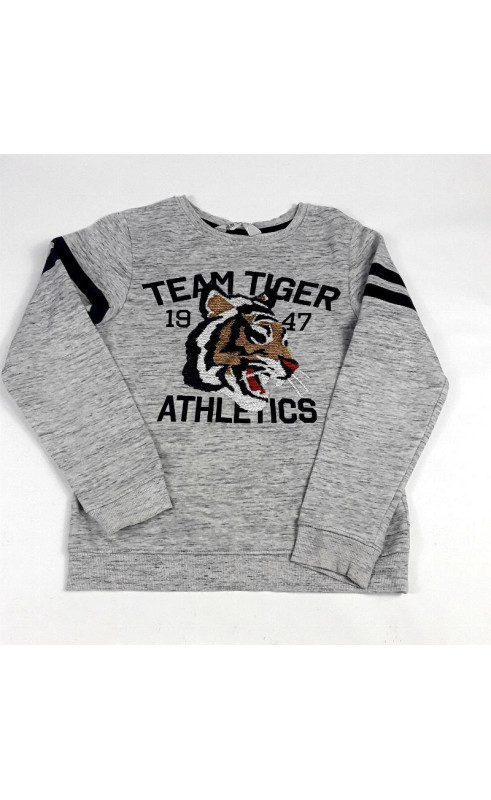 Pull gris tigre en sequin