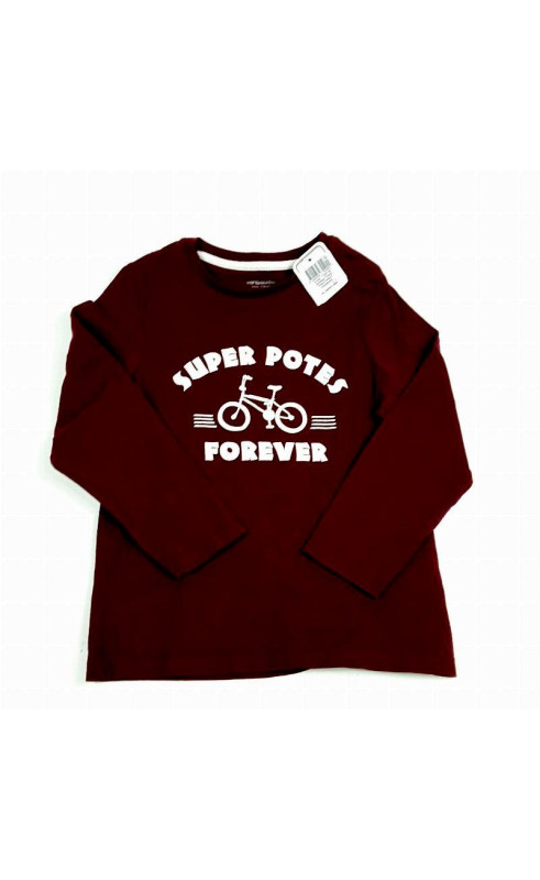 T shirt ML bordeaux "Super Potes Forever"