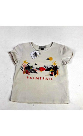 T shirt MC blanc "Palmeraie"