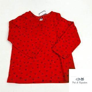 T shirt ML rouge Noeuds et Coeurs