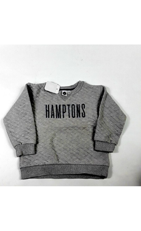 Pull gris molletonné "Hamptons"