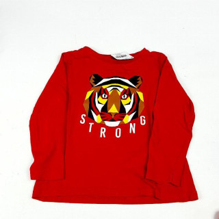 T shirt ML rouge tigre mosaïque