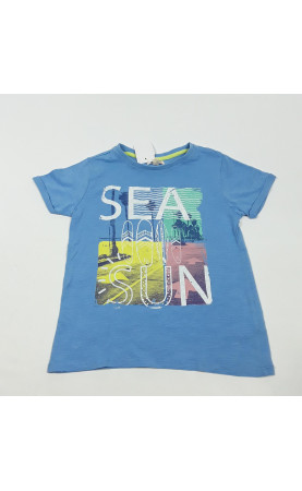 T-shirt MC bleu " sea/sun"